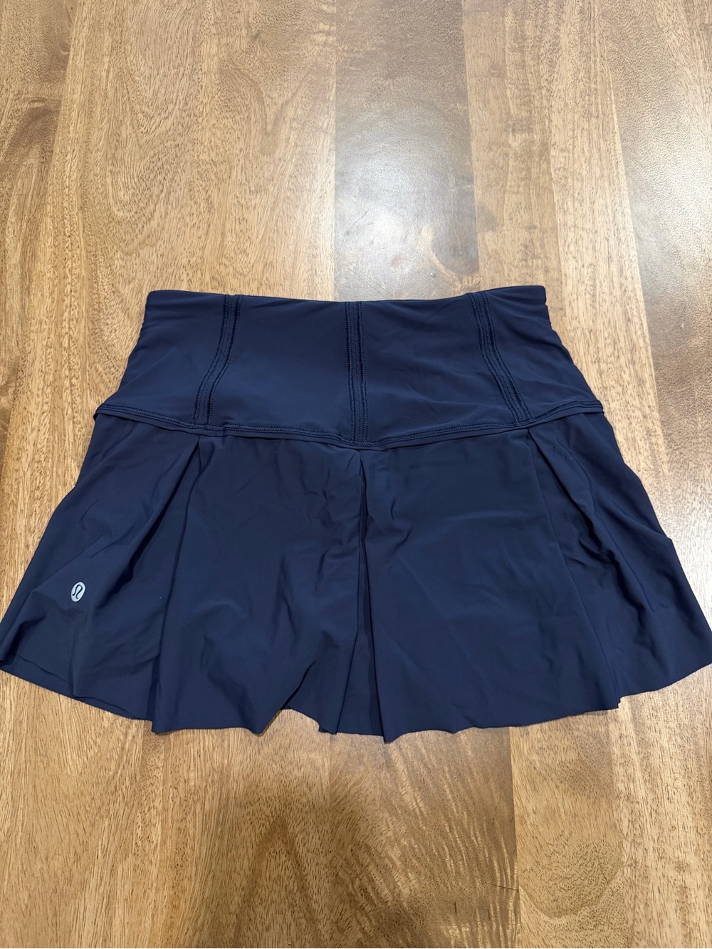 lululemon athletica Navy Athletic Skort with Pleated Hem